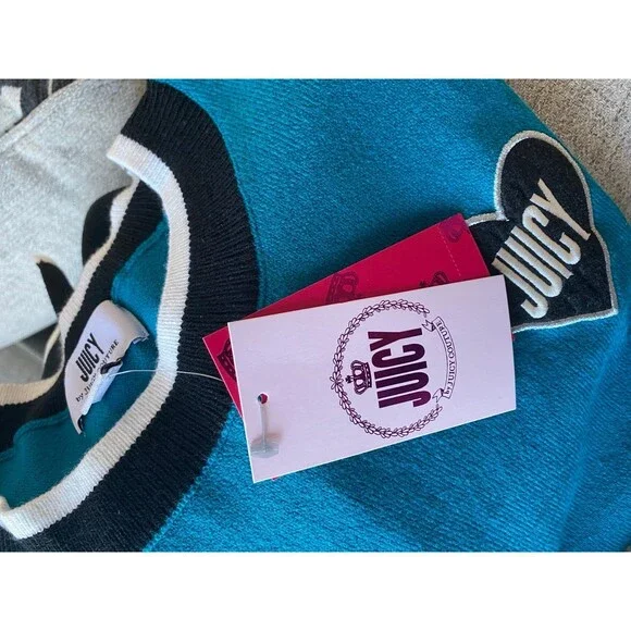 Juicy By Juicy Couture Women’s Crew Neck Long Sleeve Pullover Sweater Size L NWT - Picture 5 of 12